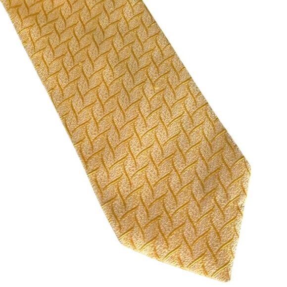 Missoni Italian Silk Tie  Muted Yellow Tonal Pattern 60”x3” Designer Power Ties - Picture 1 of 8